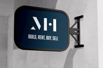 modernhome-outdoorsign logo design